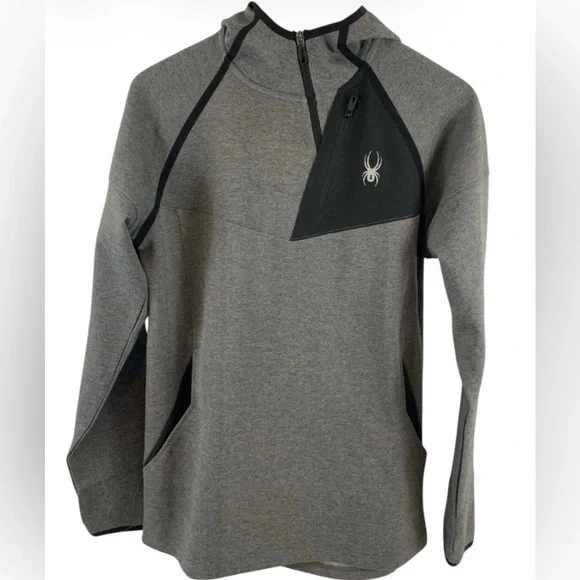 Men’s Spyder Heavyweight Pullover ProWeb Active 1/4 Zip Hoodie - Picture 4 of 15